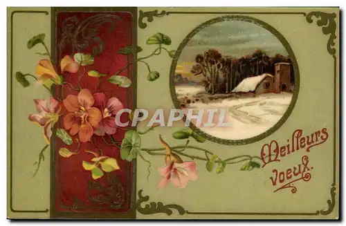 Cartes postales Fantaisie Meilleurs Voeux (relief) Superbe