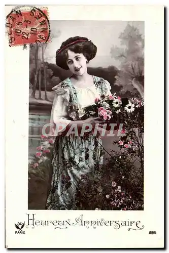 Cartes postales Fantaisie Heureux anniversaire (femme)