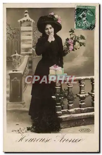 Cartes postales Fantaisie Heureuse annee (femme)