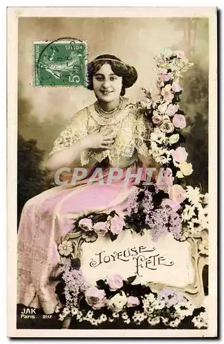 Cartes postales Fantaisie Femme Joyeuse Fete