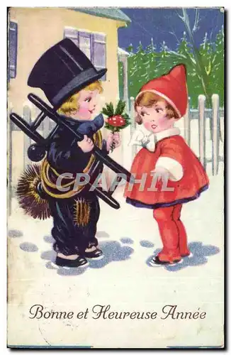 Cartes postales Fantaisie Bonne et heureuse annee Enfants