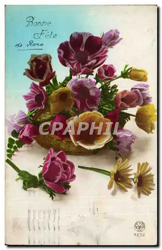 Cartes postales Fantaisie Bonne fete Fleurs