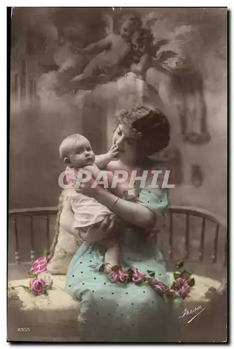 Cartes postales Fantaisie Femme et bebe