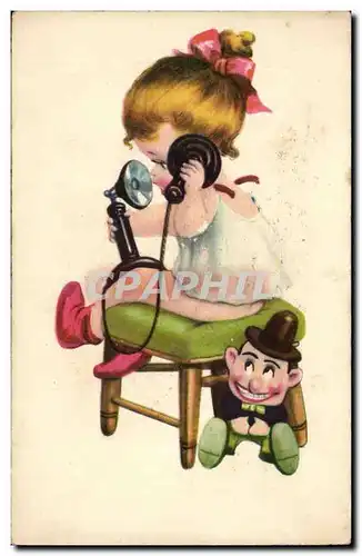 Cartes postales Fantaisie Enfant et telephone