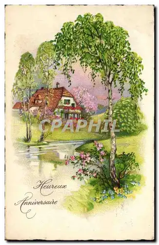 Cartes postales FAntaisie Heureux anniversaire (maison)