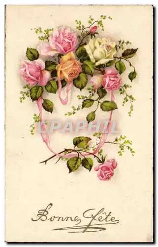 Cartes postales Fantaisie Bonne fete fleurs
