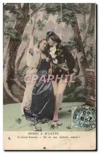 Cartes postales Fantaisie Romeo et Juliette Le jeune homme tu es ma Juliette adoree (enfants theatre)