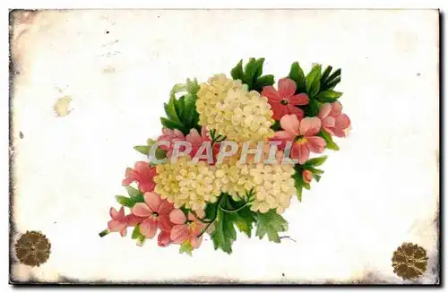 Cartes postales Fantaisie Fleurs DEcor en relief