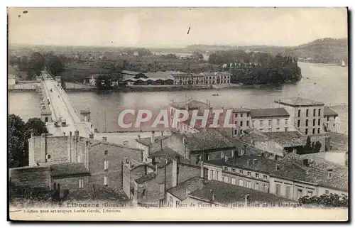 Libourne Ansichtskarte AK Perspective du pont de pierre et les jolies rives de la Dordogne