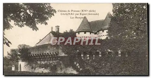 Cartes postales Chateau de Pressac DAignac par Esplet Les remparts