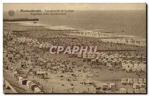 Belgique - Belgien - Belgium - Blankenberghe - Vue Generale de la Plage Algemeen zicht van het stran