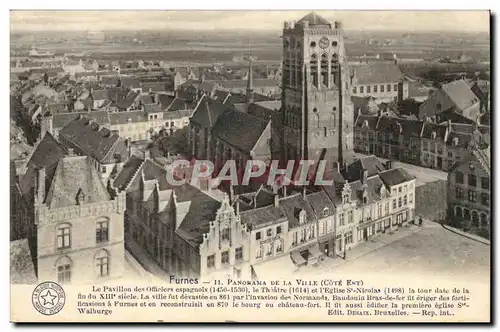 Belgique - Belgien - Belgium - Veurne - Furnes - Panorama de la Ville - Ansichtskarte AK