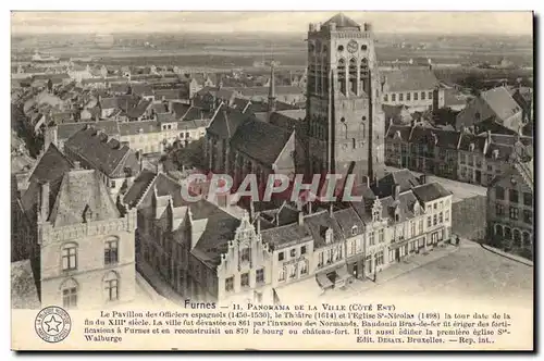 Belgique - Belgien - Belgium - Veurne - Furnes - Panorama de la Ville - Cartes postales