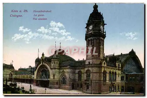 Cologne Koln Cartes postales Hauptbahnhof La gare