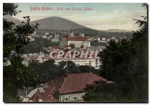 Baden Baden Cartes postales Blick vom Schloss Solms