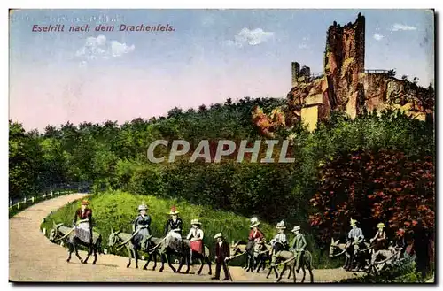 Cartes postales Eselritt nach dem Drachenfels (ane donkey mule)