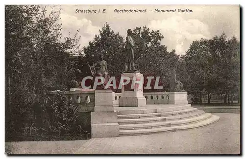 Strassburg Cartes postales Goethedenakmal Monument Goethe