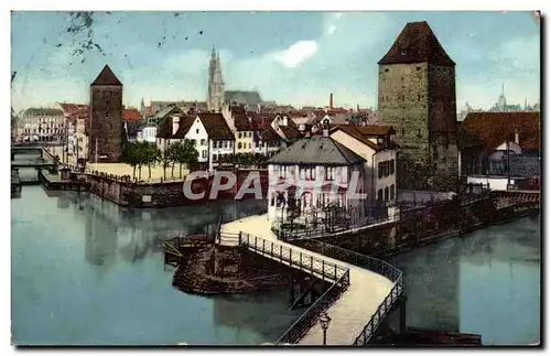 Strassburg Ansichtskarte AK Vue prise des ponts couverts