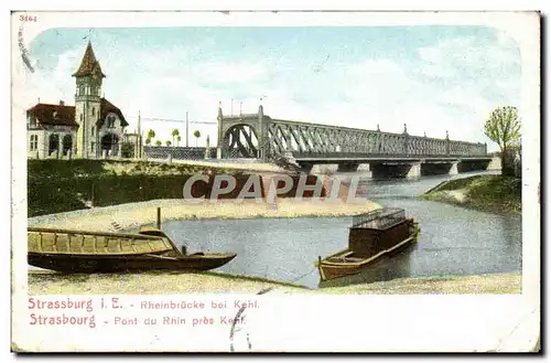 Strassburg Cartes postales Pont du Rhin pers Kehl