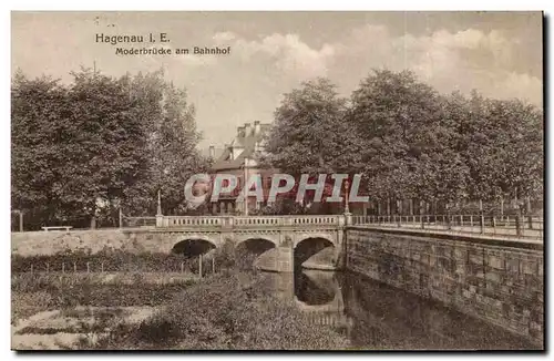 Haguenau Cartes postales Moderbrucke am Bahnhof