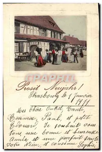 Alsace Elsass Cartes postales Prosit Neujahr