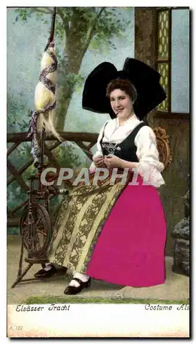 Cartes postales Folklore costume Elsasser Tracht Costume alsacien