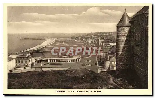 Dieppe Cartes postales Le casino et la plage