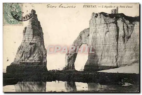 etretat Cartes postales L&#39aiguille et la porte d&#39aval