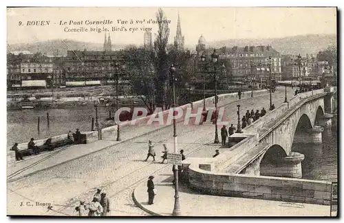 Rouen Cartes postales Le pont Corneille Vue a vol d&#39oiseau