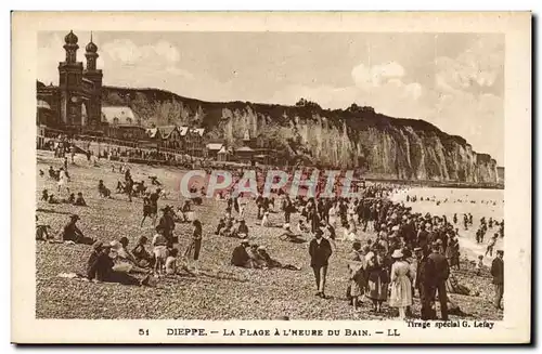 Dieppe Ansichtskarte AK La plage a l&#39heure du bain