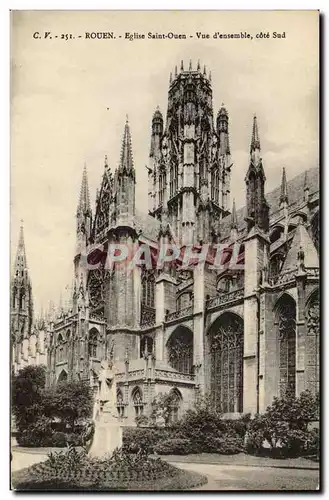 Rouen Cartes postales Eglise Saint ouen Vue d&#39ensemble Cote Sud