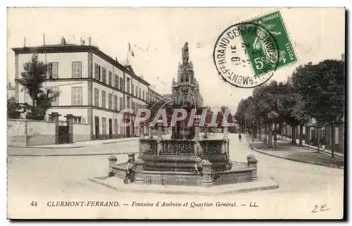 Clermont Ferrand Cartes postales Fontaine d&#39Amboise et quartier general