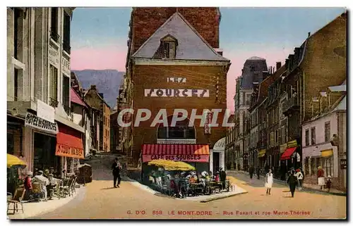 Le Mont Dore Cartes postales Rue Favart et rue Marie Therese