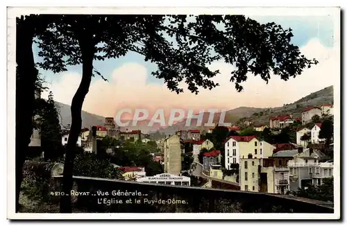 Royat Cartes postales Vue generale L&#39eglise et le Puy de Dome