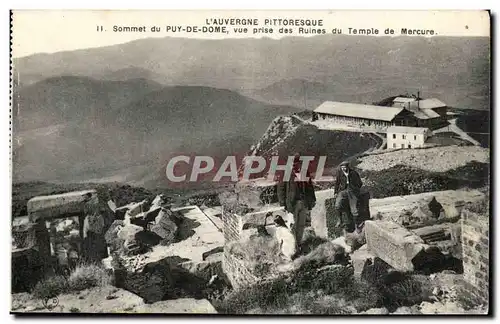 Cartes postales Sommet du Puy de Dome Vue prise des ruines du temple de MErcure