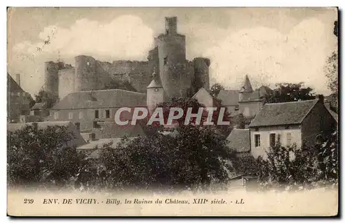 Environs de Vichy - Billy - Les Ruines du Chateau Cartes postales