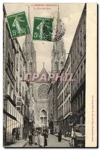 Clermont Ferrand Cartes postales La rue des Gras