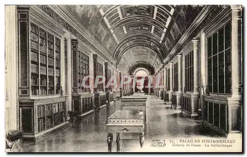 Ansichtskarte AK Palais de Fontainebleau Galerie de Diane Bibliotheque (library)