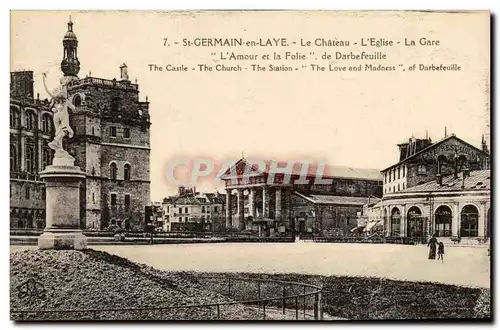 Saint Germain en Laye Cartes postales Chateau Eglise Gare