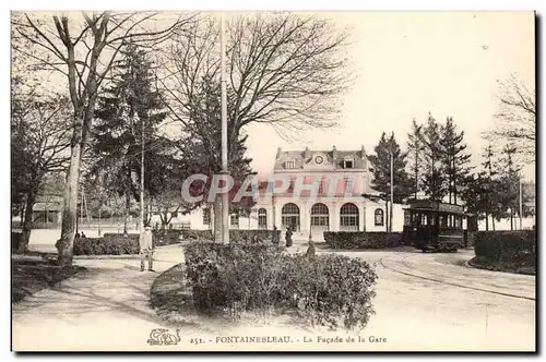 Fontainebleau Cartes postales FAcade de la gare