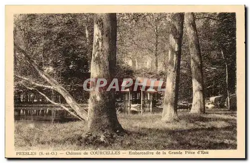 Presles Cartes postales Chateau de Courcelles Embarcadere de la grande piece d&#39eau