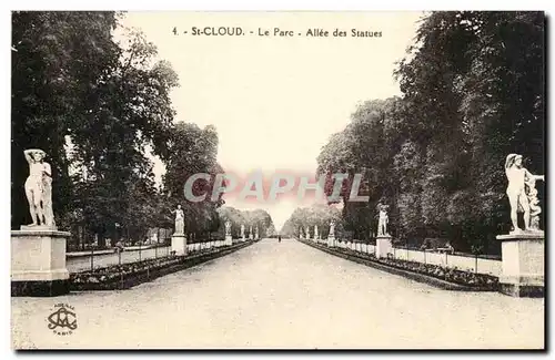 Saint Cloud Ansichtskarte AK Le parc Allee des statues