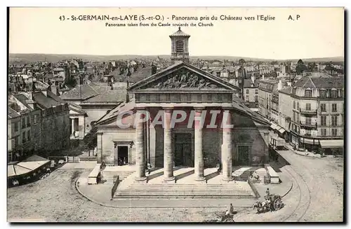 Saint Germain en Laye Cartes postales Panorama pris du chateau vers l&#39eglise