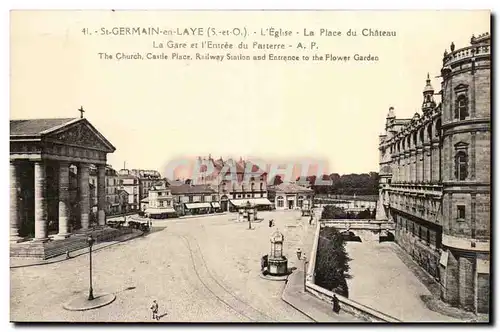 Saint Germain en Laye Cartes postales L&#39eglise La place du chateau