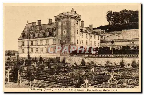 Villandry Cartes postales Le chateau et les jardins