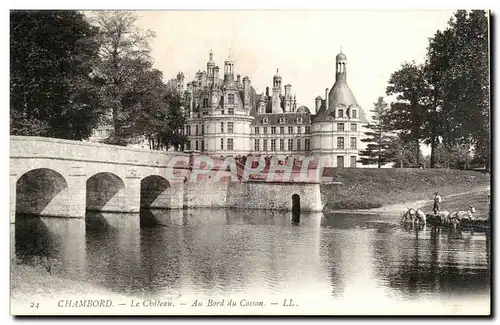 Chambord Ansichtskarte AK Le chateau Au bord du Cosson