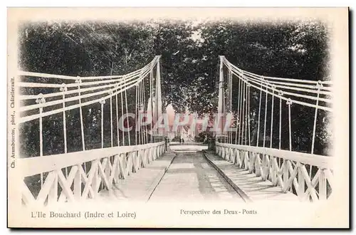 Ansichtskarte AK L&#39ile Bouchard Perspective des deux ponts