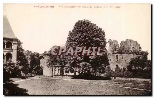 Chateaubriant Ansichtskarte AK Vue d&#39ensemble des ruines du Chateau fort