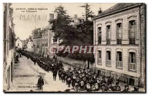 Ancenis Cartes postales Defile de regiment rue Villeneuve