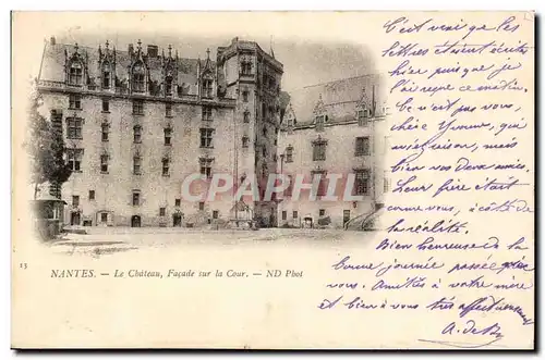 Nantes Cartes postales Le chateau Facade sur la cour